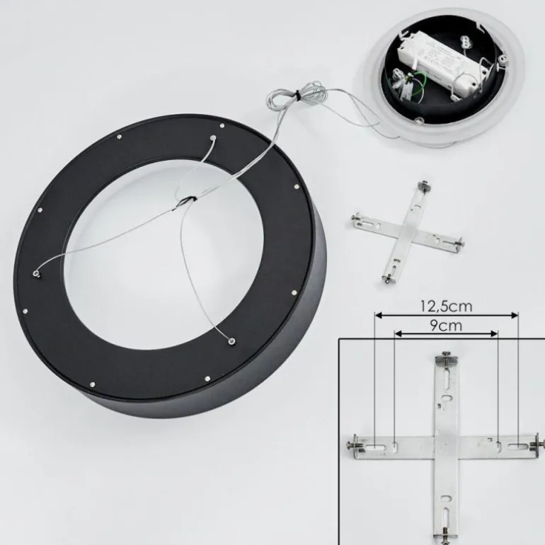 Suspension Areja LED Noir, Blanc, 1 lumière