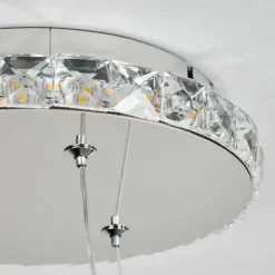 Suspension Avelar LED Chrome, Transparent, 1 lumière