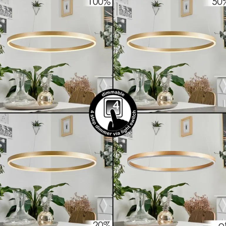 Suspension Barril LED Laiton, 1 lumière