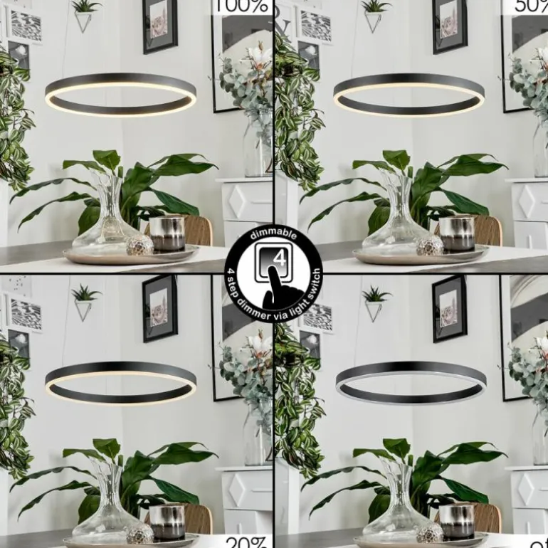 Suspension Barril LED Noir, 1 lumière