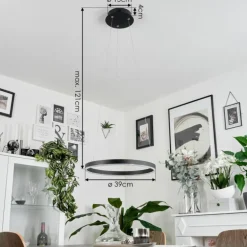 Suspension Barril LED Noir, 1 lumière