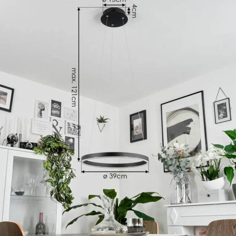Suspension Barril LED Noir, 1 lumière