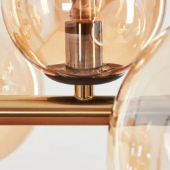 Suspension Chehalis LED Laiton, Noir, 9 lumières