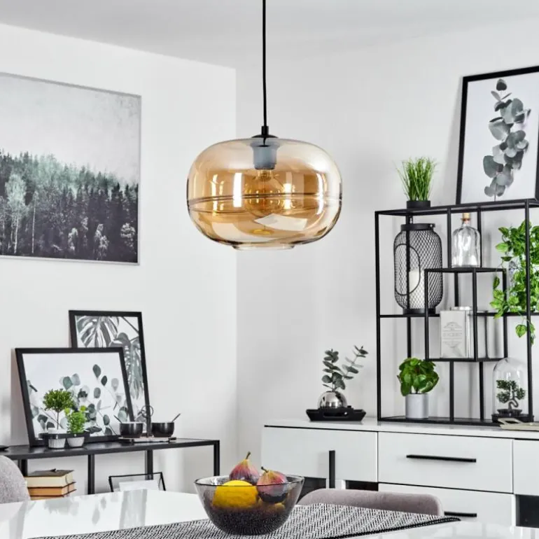 Suspension Collanco Noir, 1 lumière