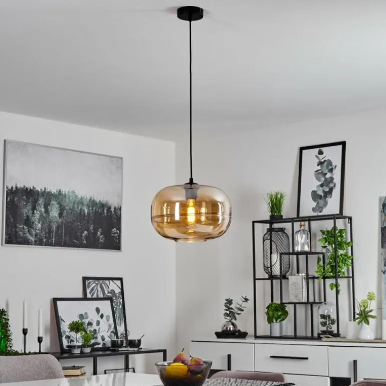 Suspension Collanco Noir, 1 lumière