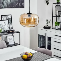 Suspension Collanco Noir, 1 lumière