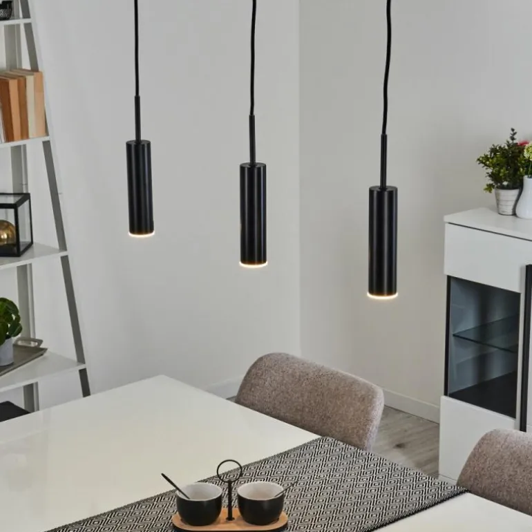 Suspension Dalheim LED Noir, 3 lumières
