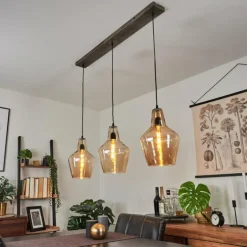 Suspension Donzhausen Argent Oxydé, 3 lumières