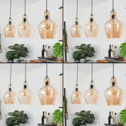 Suspension Donzhausen Argent Oxydé, 3 lumières