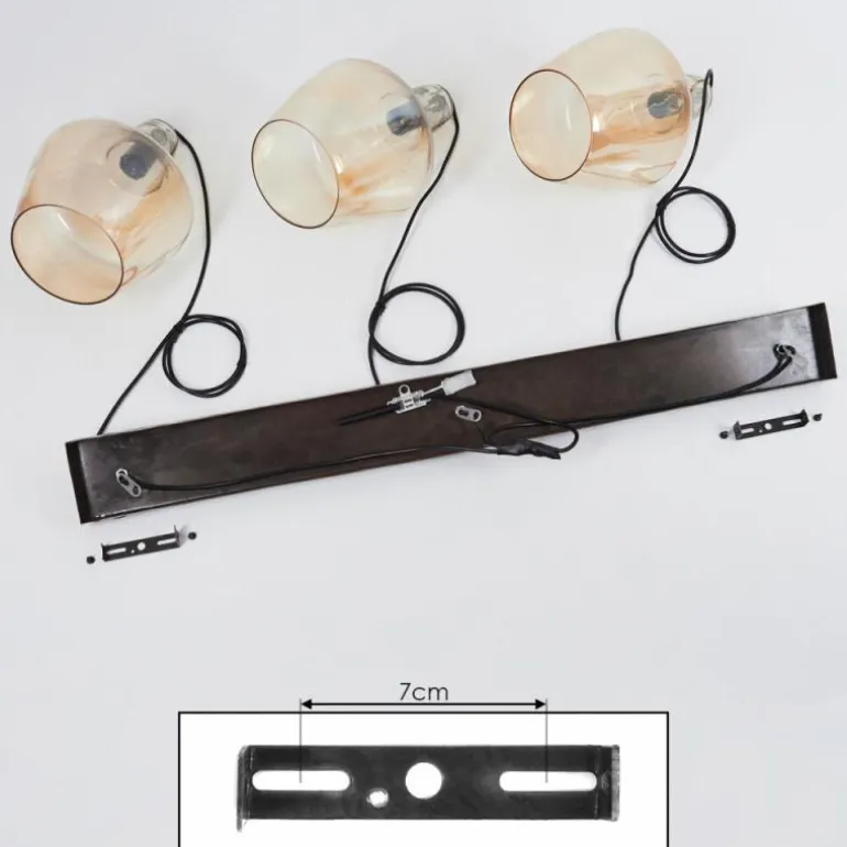Suspension Donzhausen Argent Oxydé, 3 lumières
