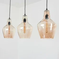 Suspension Donzhausen Argent Oxydé, 3 lumières