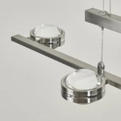 Suspension Fernandaires LED Nickel mat, 8 lumières