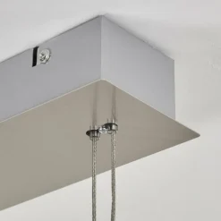 Suspension Fernandaires LED Nickel mat, 8 lumières