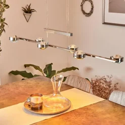 Suspension Fernandaires LED Nickel mat, 12 lumières