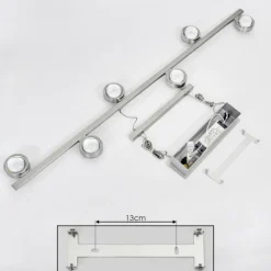 Suspension Fernandaires LED Nickel mat, 12 lumières