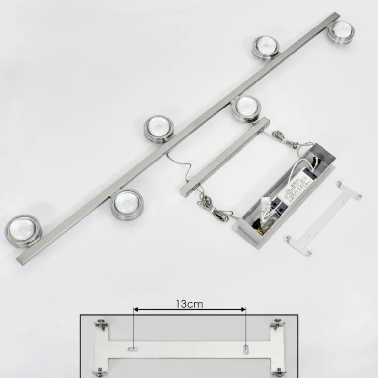 Suspension Fernandaires LED Nickel mat, 12 lumières