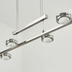 Suspension Fernandaires LED Nickel mat, 12 lumières