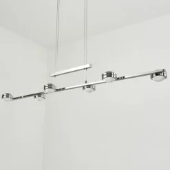 Suspension Fernandaires LED Nickel mat, 12 lumières