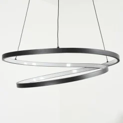 Suspension Fioso LED Noir, 1 lumière