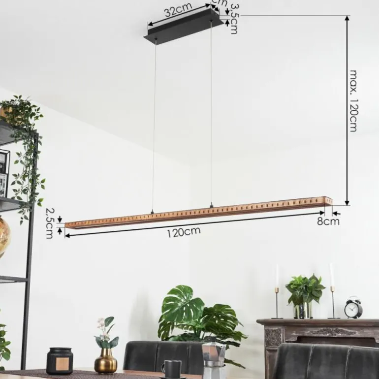 Suspension Guacacallo LED Noir, 1 lumière