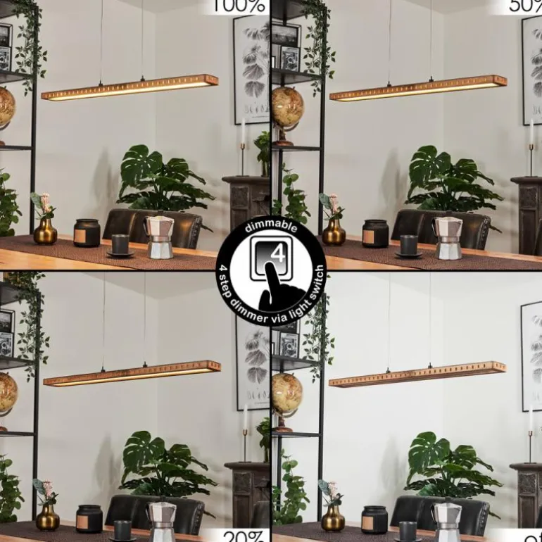 Suspension Guacacallo LED Noir, 1 lumière