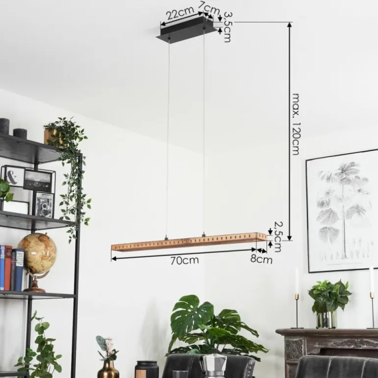 Suspension Guacacallo LED Noir, 1 lumière