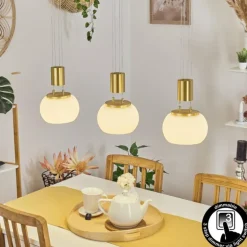 Suspension Izenave LED Laiton, 3 lumières