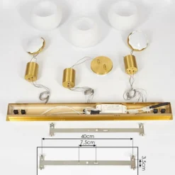 Suspension Izenave LED Laiton, 3 lumières