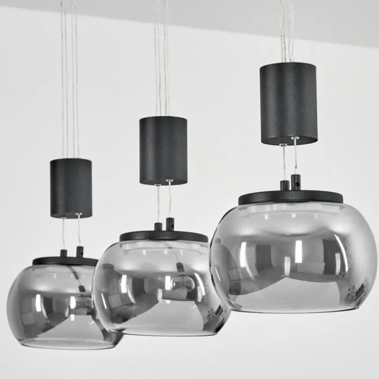 Suspension Izenave LED Noir, 3 lumières