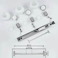 Suspension Izenave LED Nickel mat, 3 lumières