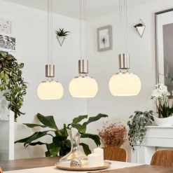 Suspension Izenave LED Nickel mat, 3 lumières