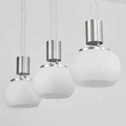 Suspension Izenave LED Nickel mat, 3 lumières