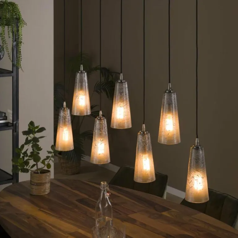 Suspension Mateus Noir, 7 lumières