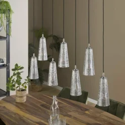 Suspension Mateus Noir, 7 lumières