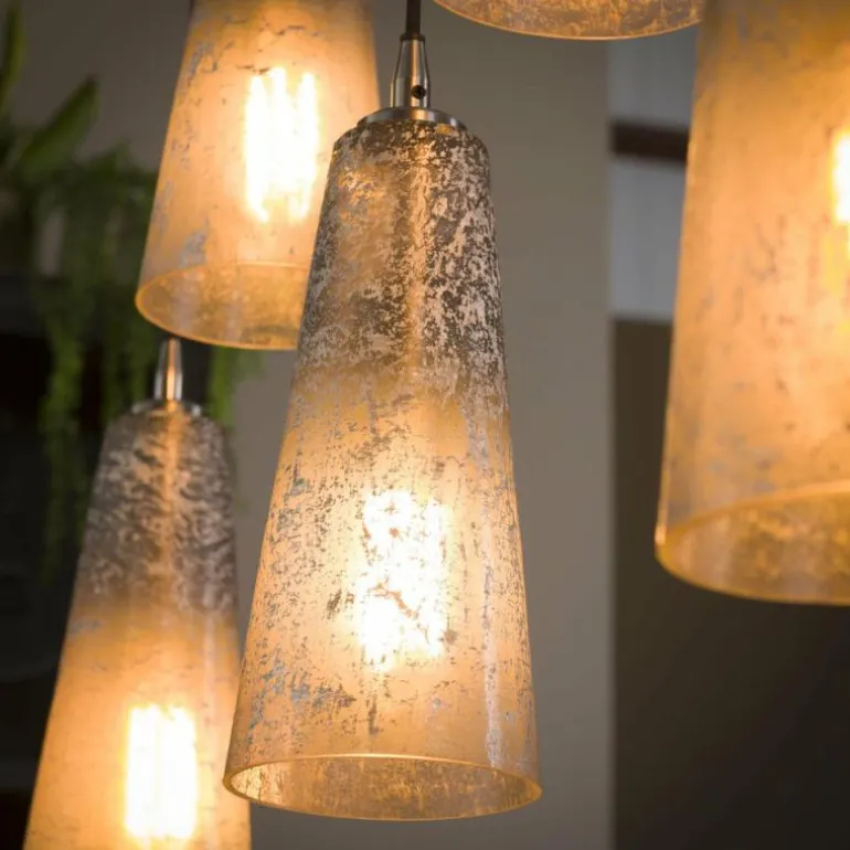 Suspension Mateus Noir, 7 lumières
