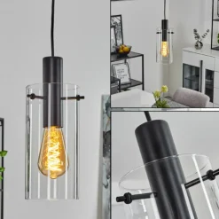 Suspension Miaqui Noir, 1 lumière