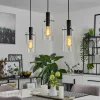 Suspension Miaqui Noir, 3 lumières