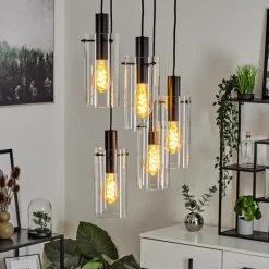 Suspension Miaqui Noir, 5 lumières