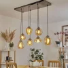 Suspension Nanami Argent Oxydé, Or, 7 lumières