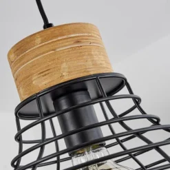 Suspension Omba Écru, Noir, 1 lumière