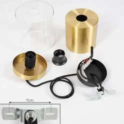 Suspension Pimeirol Noir, 1 lumière
