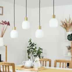 Suspension Pintacura Laiton, 4 lumières