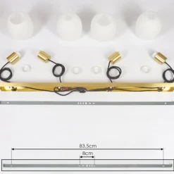 Suspension Pintacura Laiton, 4 lumières