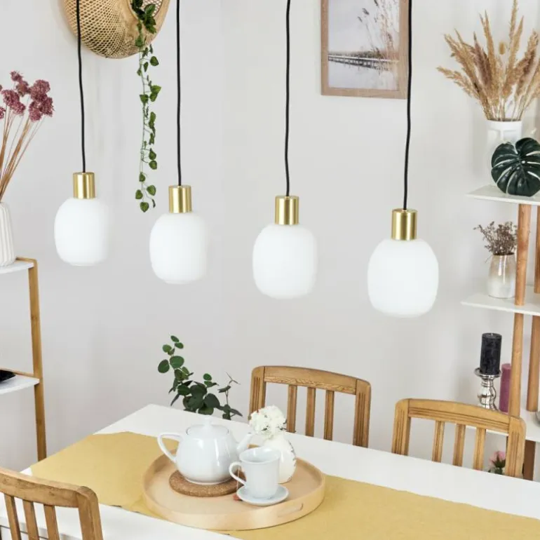 Suspension Pintacura Laiton, 4 lumières