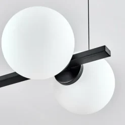 Suspension Rascoupet Noir, 6 lumières