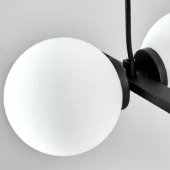Suspension Rascoupet Noir, 6 lumières