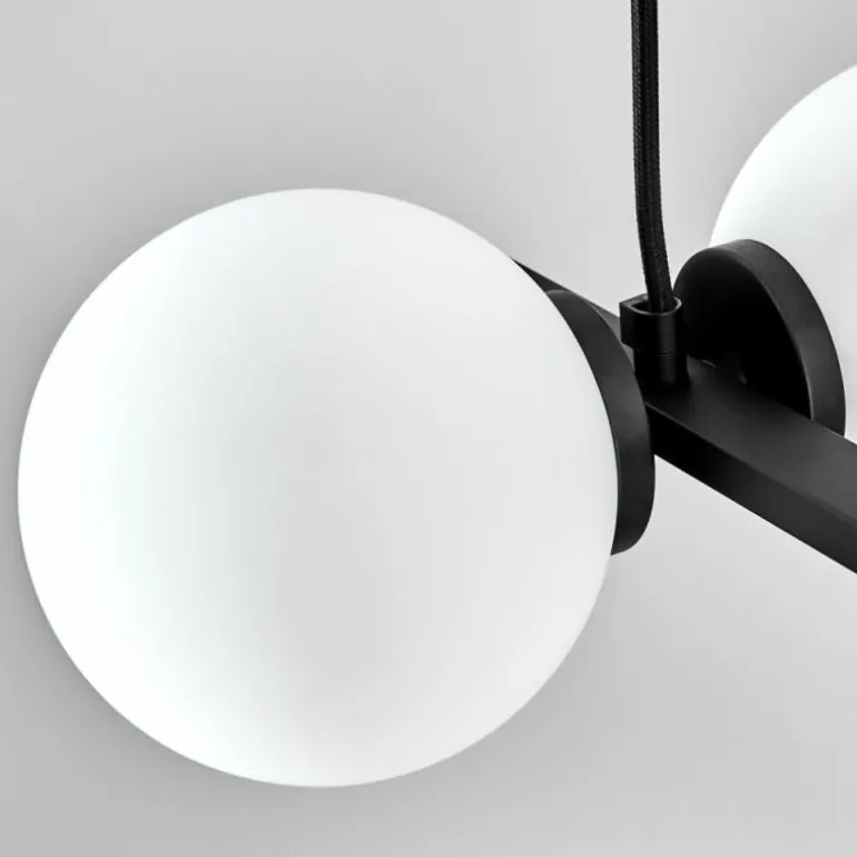 Suspension Rascoupet Noir, 6 lumières