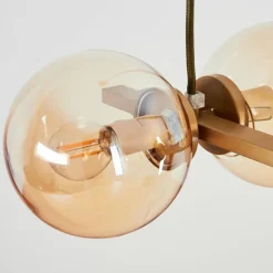 Suspension Rascoupet Or, 6 lumières