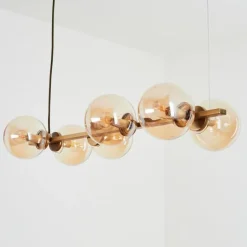 Suspension Rascoupet Or, 6 lumières