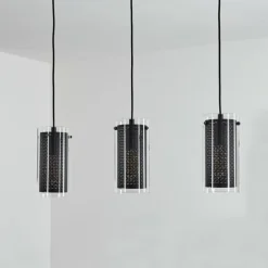 Suspension Rasperden Noir, 3 lumières